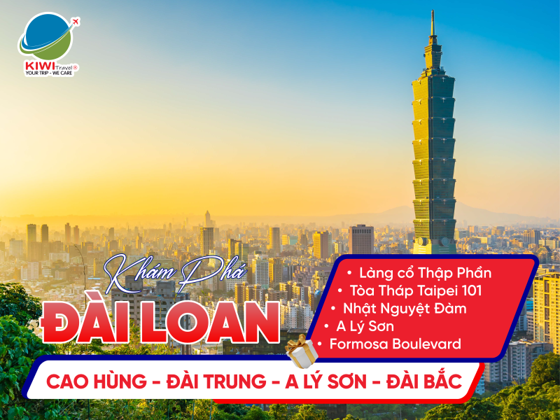 ĐÀI LOAN: CAO HÙNG- ĐÀI TRUNG - ĐÀI BẮC - A LÝ SƠN | VIETJET AIR